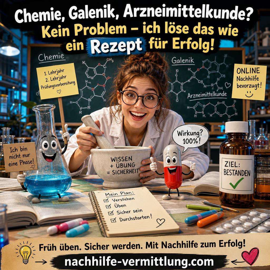 Nachhilfe Arzneimittelkunde, Chemie, Galenik Ochtrup Nachhilfe Arzneimittelkunde, Chemie, Galenik Ochtrup