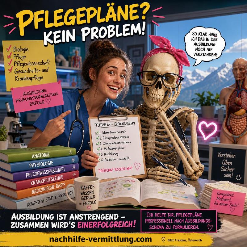 Nachhilfe Biologie, Pflege, Pflegewissenschaft, Gesundheits- und Krankenpflege Frastanz Nachhilfe Biologie, Pflege, Pflegewissenschaft, Gesundheits- und Krankenpflege Frastanz